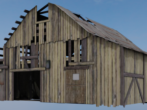 Rusted Wooden hut 3D Model