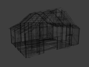 Rusted Wooden hut 3D Model