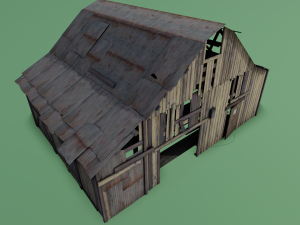 Rusted Wooden hut 3D Model
