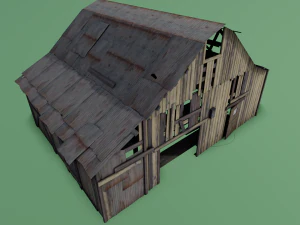Rusted Wooden hut 3D Model
