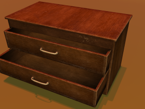 Wooden drawer Modelo 3D