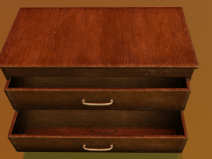 Wooden drawer Modelo 3D