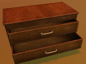 Wooden drawer Modelo 3D