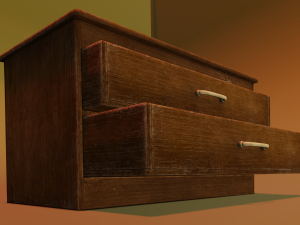 Wooden drawer Modelo 3D
