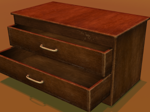 Wooden drawer Modelo 3D