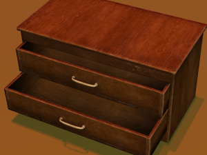 Wooden drawer Modelo 3D