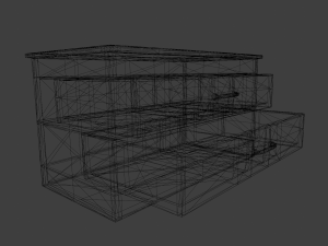 Wooden drawer Modelo 3D