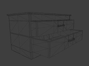 Wooden drawer Modelo 3D