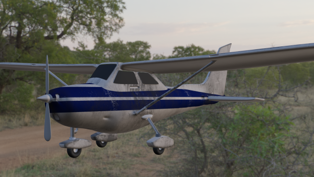 Aircraft 3D Model .c4d .max .obj .3ds .fbx .stl .blend 