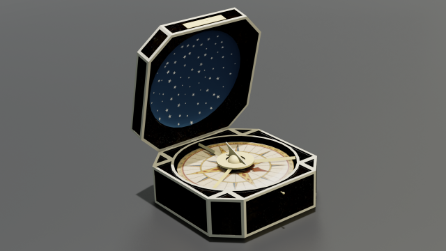 Pirates of the Caribbean compass 3D Model .c4d .max .obj .3ds .fbx .stl .blend 