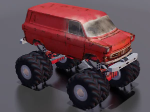 Camion arrugginito A Modello 3D