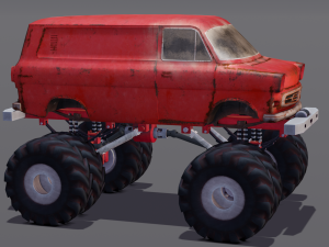 Rusted truck A 3D Model