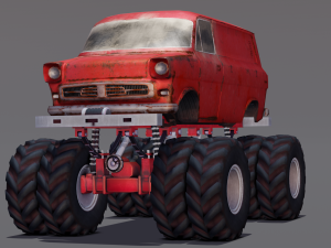 Rusted truck A 3D Model