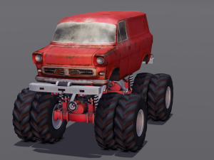 Rusted truck A 3D Model