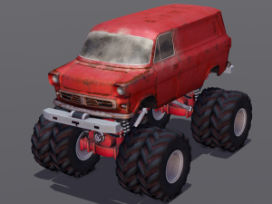 Rusted truck A 3D Model