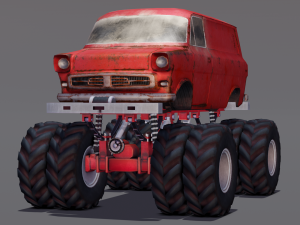 Rusted truck A 3D Model