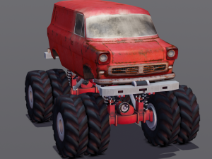 Rusted truck A 3D Model