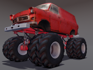 Rusted truck A 3D Model