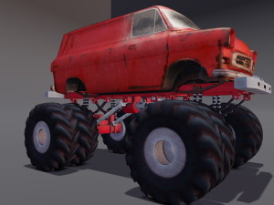 Rusted truck A 3D Model