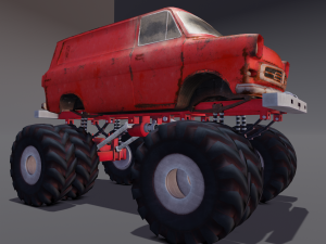 Rusted truck A 3D Model