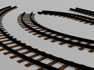 Train Track Modello 3D
