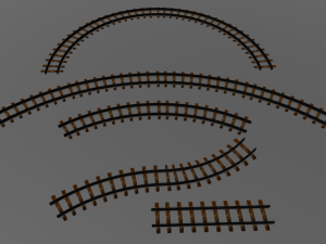 Train Track Modello 3D
