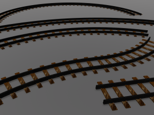 Train Track Modello 3D