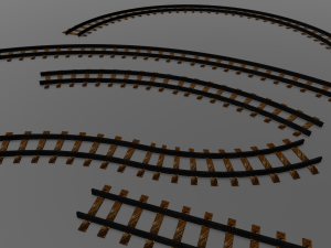 Train Track Modello 3D