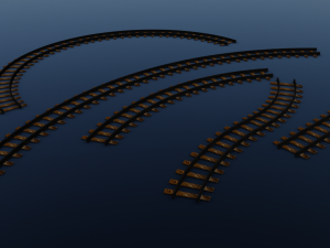 Train Track Modello 3D