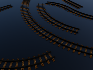 Train Track Modello 3D