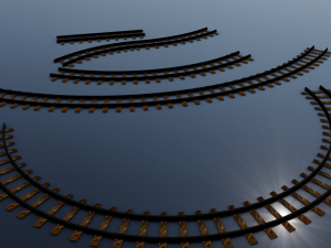 Train Track Modello 3D