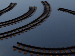 Tor kolejowy Model 3D