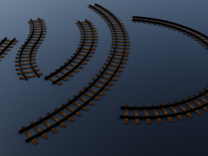 Train Track Modello 3D