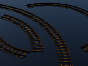 Train Track Modello 3D
