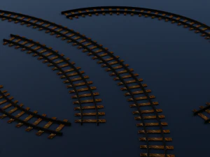 Train Track 3D Model