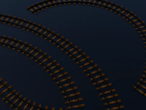 Train Track 3D Model