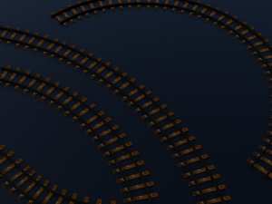 Train Track Modello 3D
