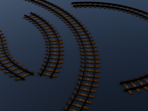 Train Track Modello 3D