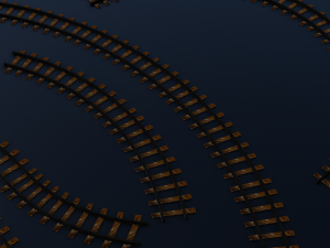 Train Track Modello 3D