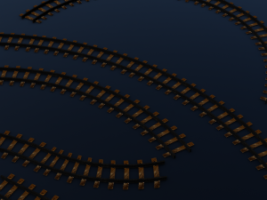 Train Track Modello 3D