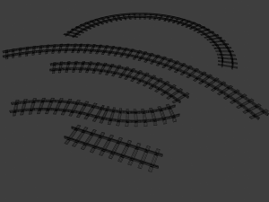 Train Track Modello 3D