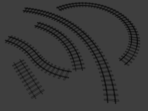 Train Track Modello 3D