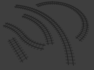 Train Track Modello 3D
