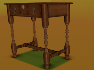 Old table Model 3D