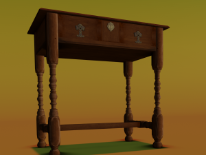 Old table Model 3D