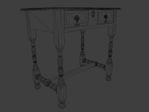 Old table Model 3D