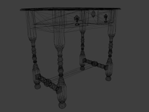 Old table Model 3D