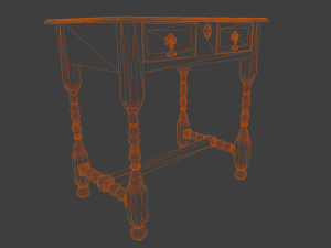 Old table Model 3D