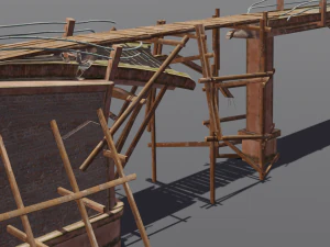 Broken Bridge 3D Model