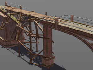 Broken Bridge 3D Model
